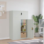 File Cabinet Light Grey 90x40x145 cm Steel - Bargainia.com - 