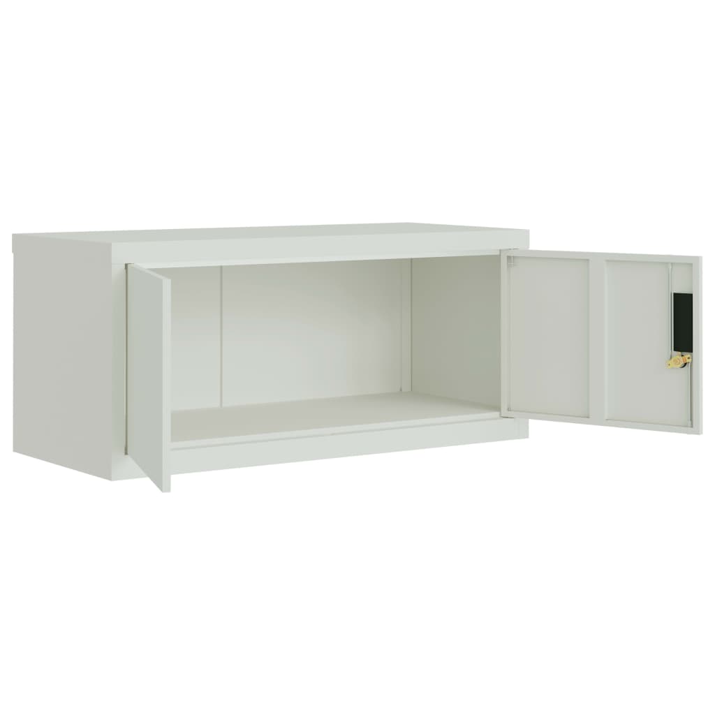 File Cabinet Light Grey 90x40x145 cm Steel - Bargainia.com - 