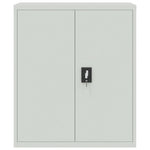 File Cabinet Light Grey 90x40x145 cm Steel - Bargainia.com - 