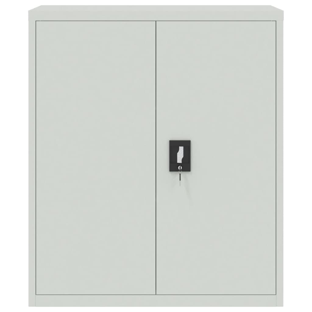 File Cabinet Light Grey 90x40x145 cm Steel - Bargainia.com - 
