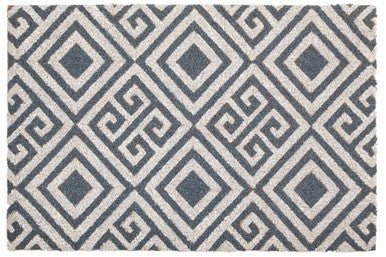 Filta Blue And White Geo Coir Doormat - Bargainia.com - 5063227015344