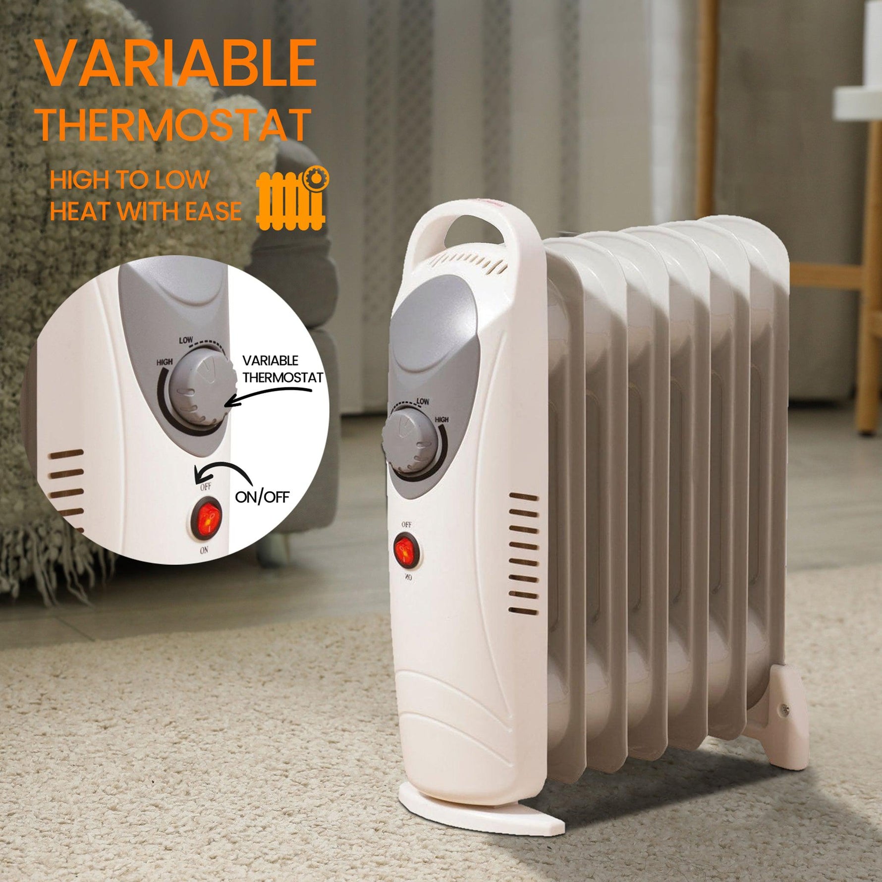 Fine Elements 800W Mini Oil Filled Radiator - Bargainia.com - 