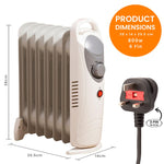 Fine Elements 800W Mini Oil Filled Radiator - Bargainia.com - 