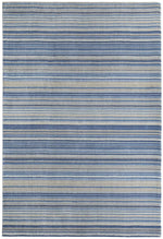 Fine Stripes Blue Wool Rug - Bargainia.com - 