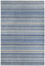 Fine Stripes Blue Wool Rug - Bargainia.com - 5026134548794 - FINSTR_BLUBGE_080X150
