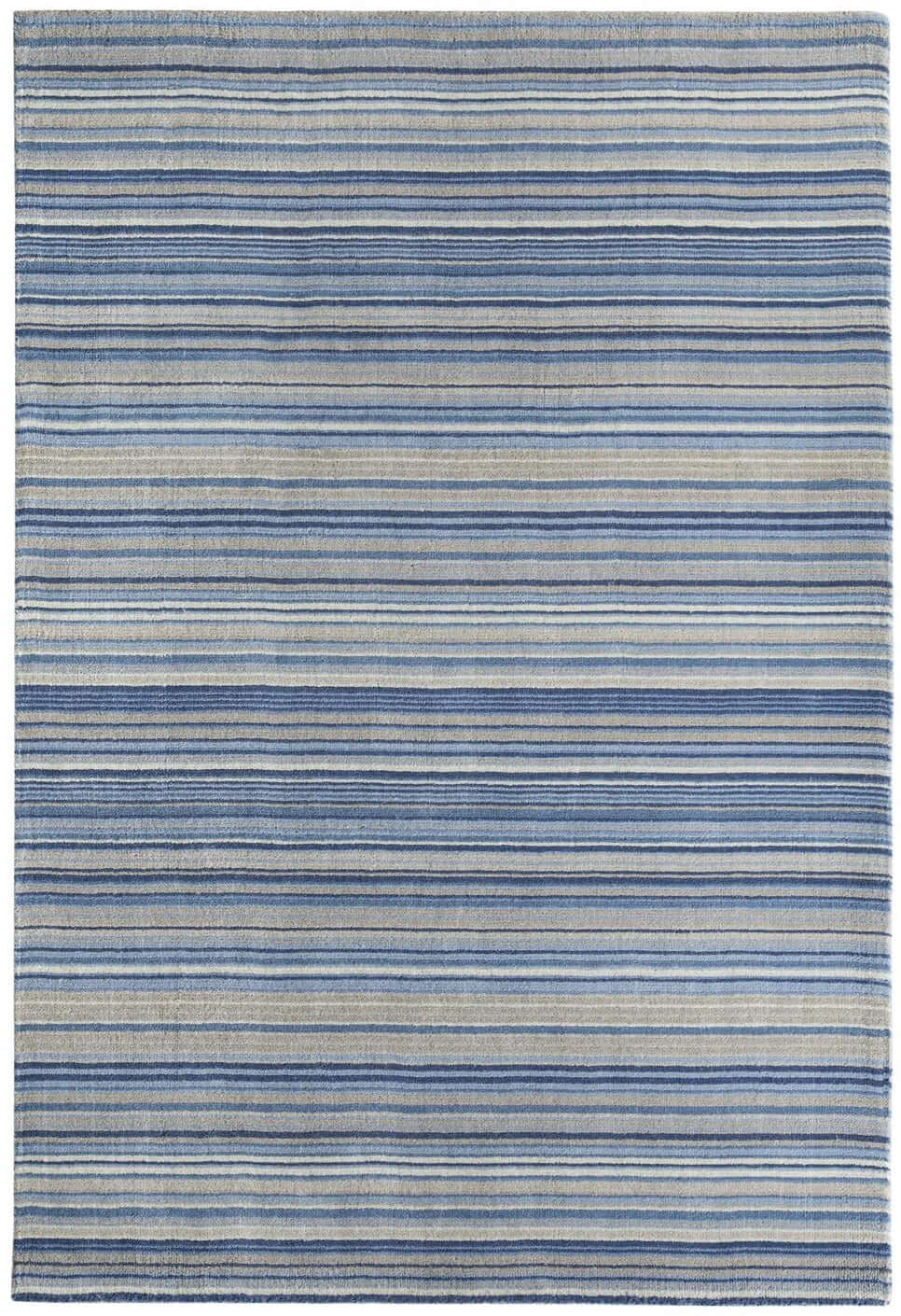 Fine Stripes Blue Wool Rug - Bargainia.com - 5026134548794 - FINSTR_BLUBGE_080X150
