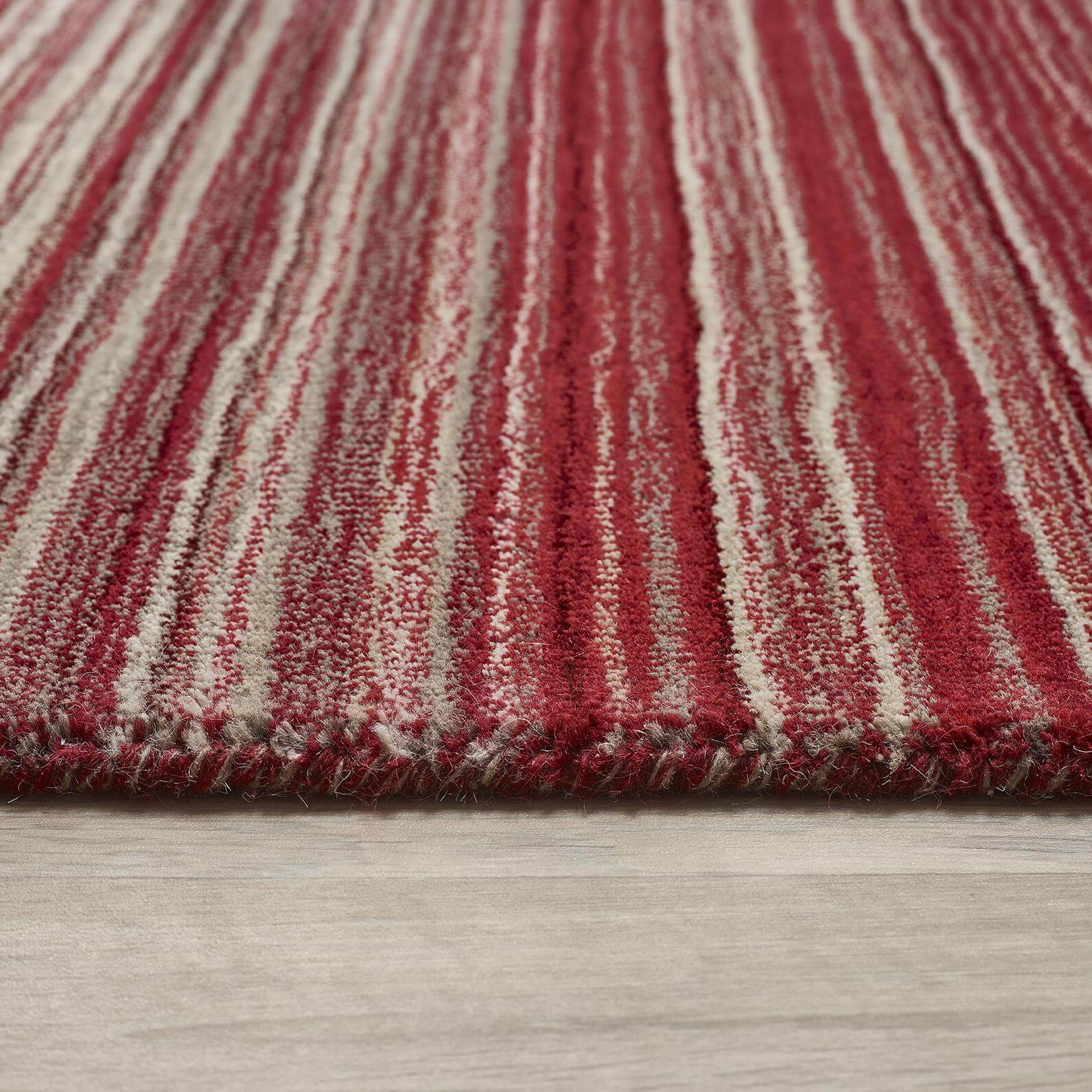 Fine Stripes Red Wool Rug - Bargainia.com - 5026134521889 - FINSTR_REDXXX_080X150