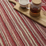 Fine Stripes Red Wool Rug - Bargainia.com - 