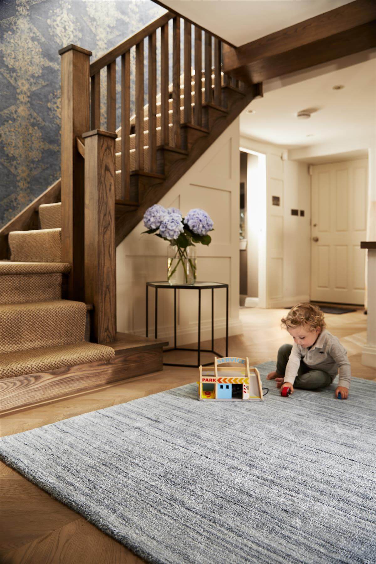 Fine Stripes Silver Grey Wool Rug - Bargainia.com - 5026134570658 - FINSTR_SILVER_080X150