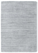 Fine Stripes Silver Grey Wool Rug - Bargainia.com - 