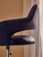 Fionna Black Home Office Chair with Curved Back - Bargainia.com - 5018705487380