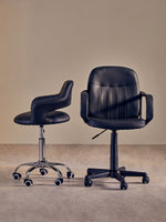Fionna Black Home Office Chair with Curved Back - Bargainia.com - 5018705487380
