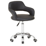 Fionna Black Home Office Chair with Curved Back - Bargainia.com - 5018705487380