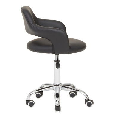 Fionna Black Home Office Chair with Curved Back - Bargainia.com - 5018705487380