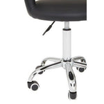 Fionna Black Home Office Chair with Curved Back - Bargainia.com - 5018705487380