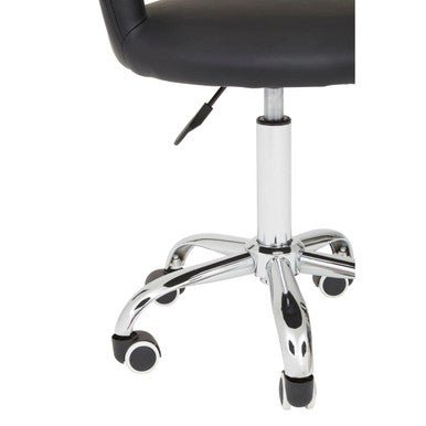 Fionna Black Home Office Chair with Curved Back - Bargainia.com - 5018705487380