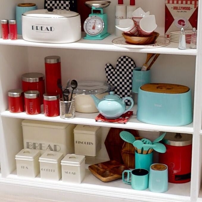 Fletcher Blue Ceramic Bread Bin - Bargainia.com - 5018705793184