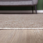 Flex Beige Low Pile Solid Rug - Bargainia.com - 