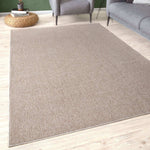 Flex Beige Low Pile Solid Rug - Bargainia.com - 