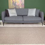 Flex Beige Low Pile Solid Rug - Bargainia.com - 