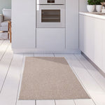 Flex Beige Low Pile Solid Rug - Bargainia.com - 