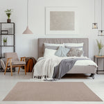 Flex Beige Low Pile Solid Rug - Bargainia.com - 