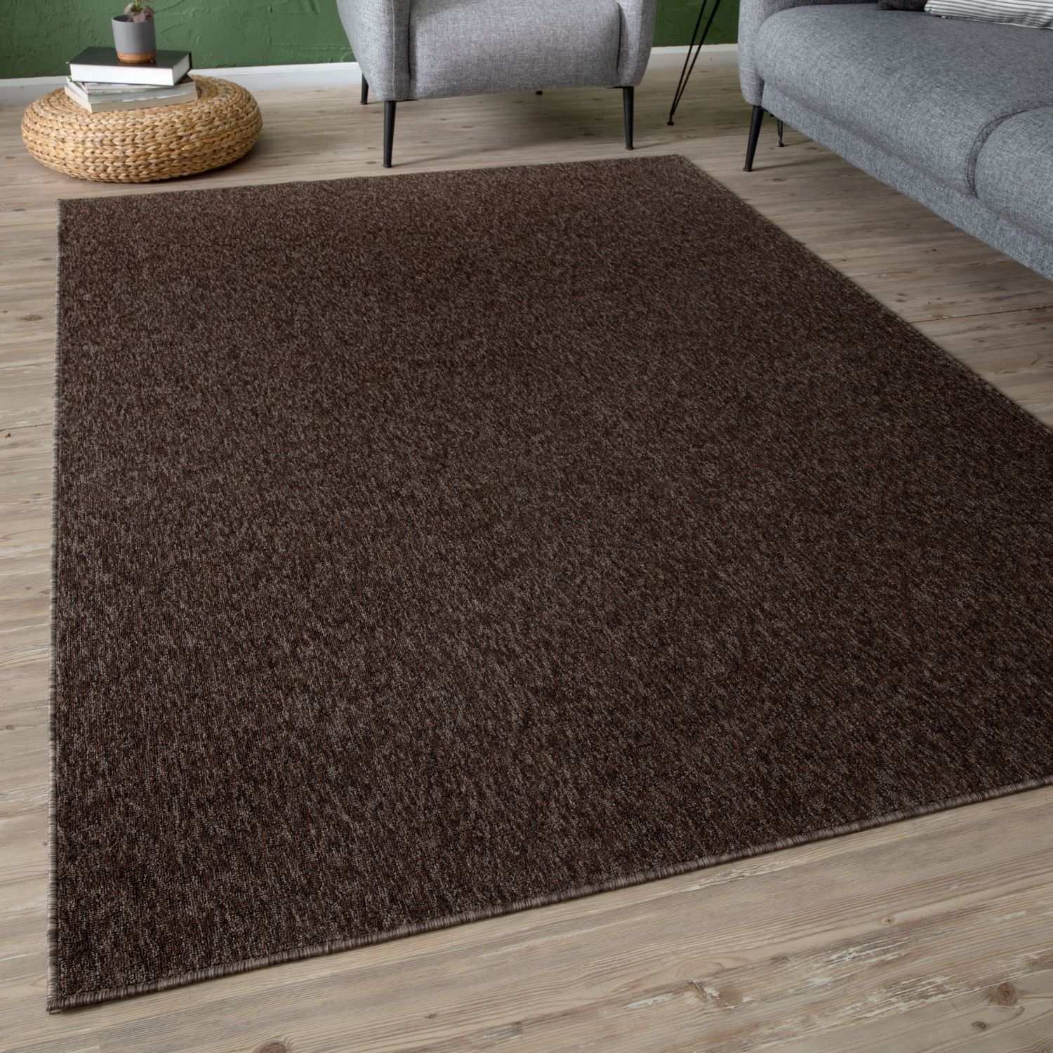 Flex Brown Low Pile Solid Rug - Bargainia.com - 5056584505016 - 3368