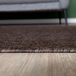 Flex Brown Low Pile Solid Rug - Bargainia.com - 