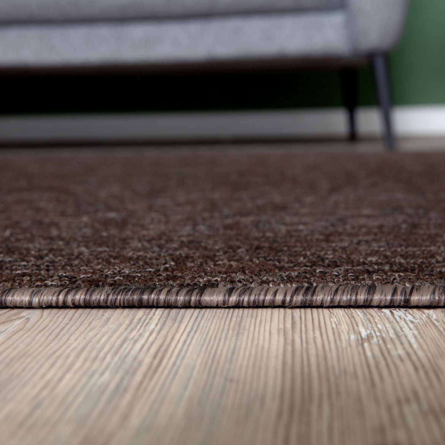 Flex Brown Low Pile Solid Rug - Bargainia.com - 5056584505016 - 3368