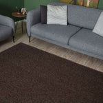 Flex Brown Low Pile Solid Rug - Bargainia.com - 