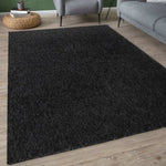 Flex Dark Grey Low Pile Solid Rug - Bargainia.com - 