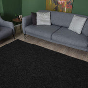 Flex Dark Grey Low Pile Solid Rug - Bargainia.com - 5056584504996 - 3354
