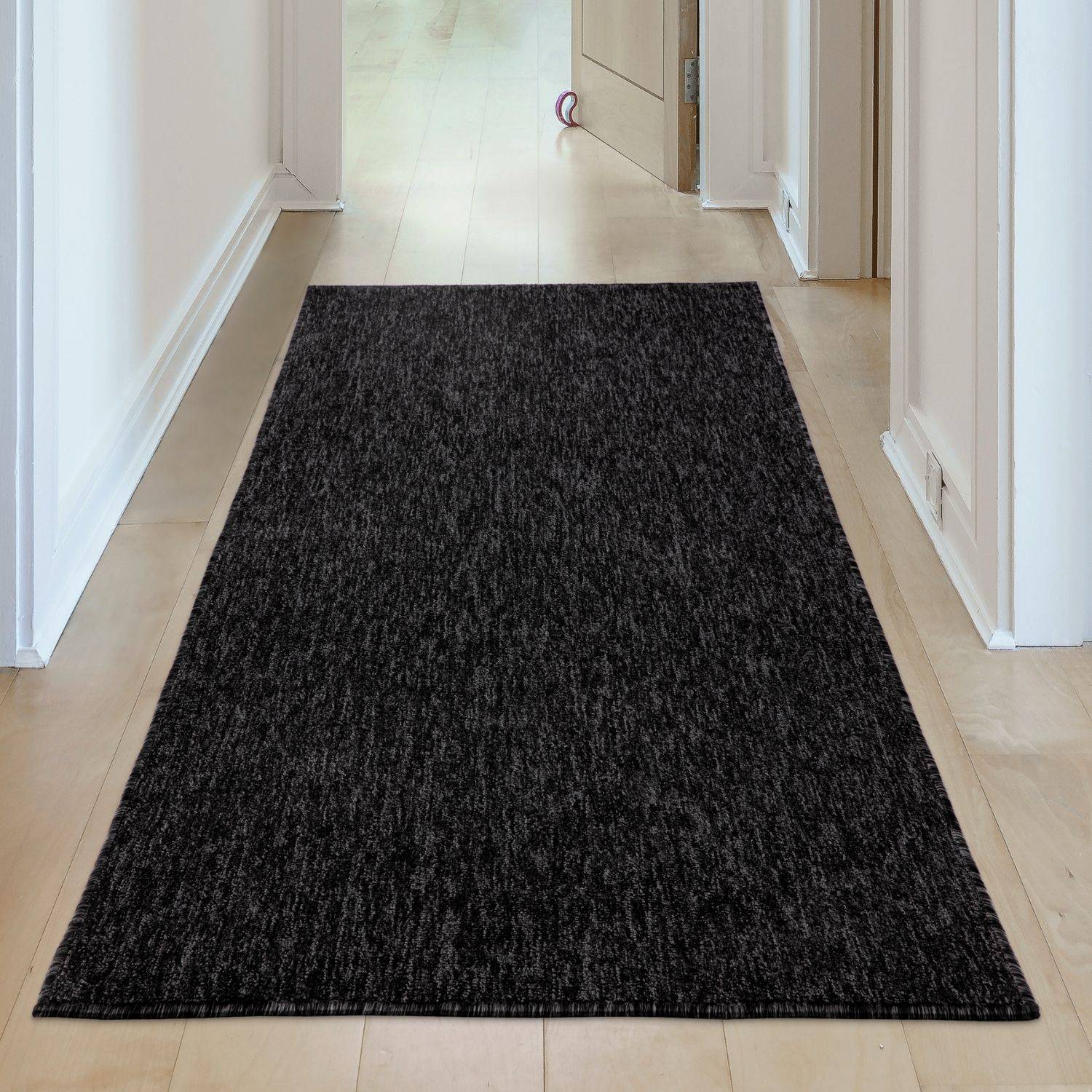 Flex Dark Grey Low Pile Solid Rug - Bargainia.com - 