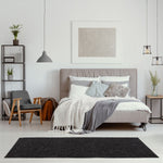 Flex Dark Grey Low Pile Solid Rug - Bargainia.com - 