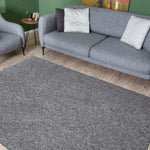 Flex Grey Low Pile Solid Rug - Bargainia.com - 