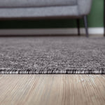 Flex Grey Low Pile Solid Rug - Bargainia.com - 