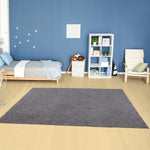 Flex Grey Low Pile Solid Rug - Bargainia.com - 