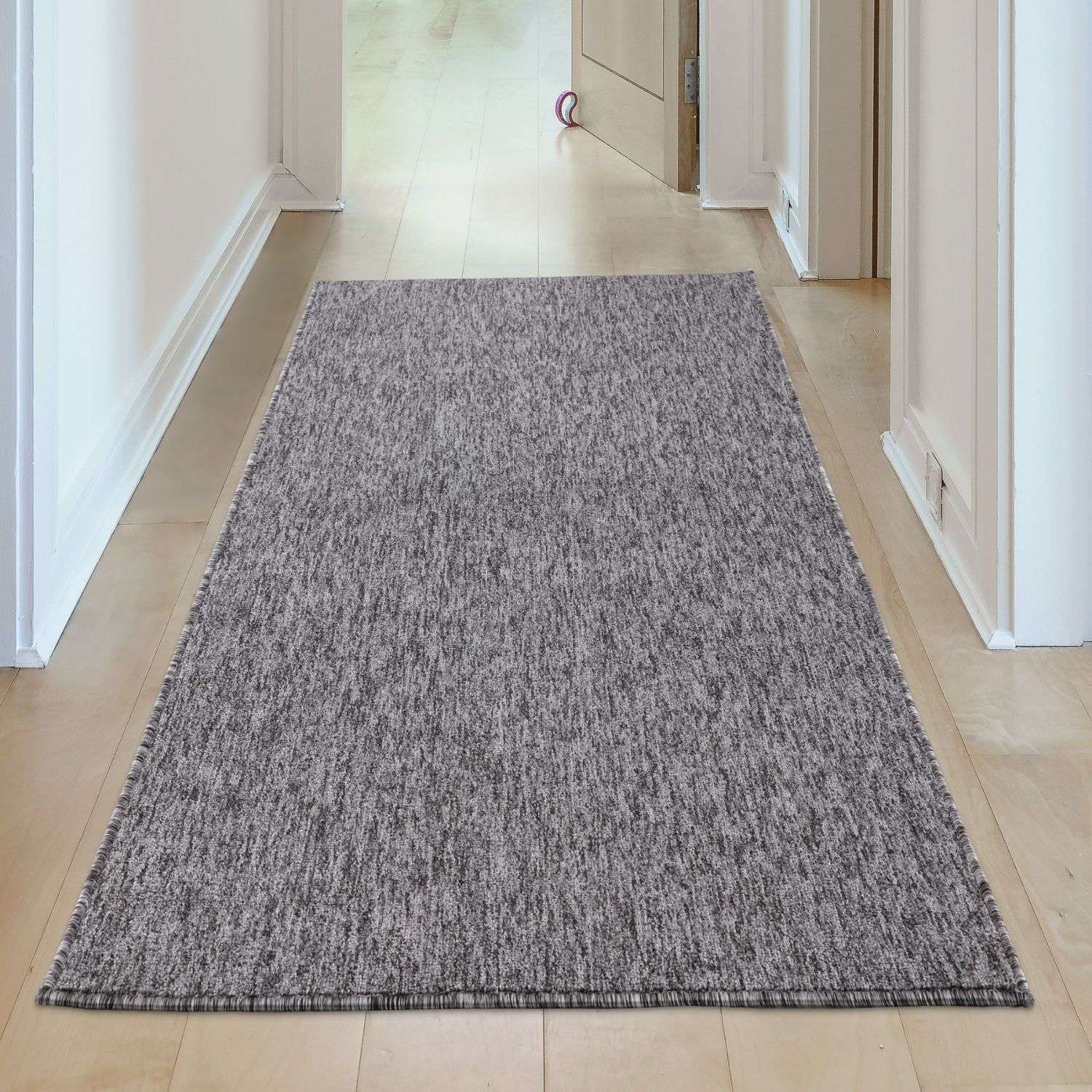 Flex Grey Low Pile Solid Rug - Bargainia.com - 