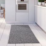 Flex Grey Low Pile Solid Rug - Bargainia.com - 
