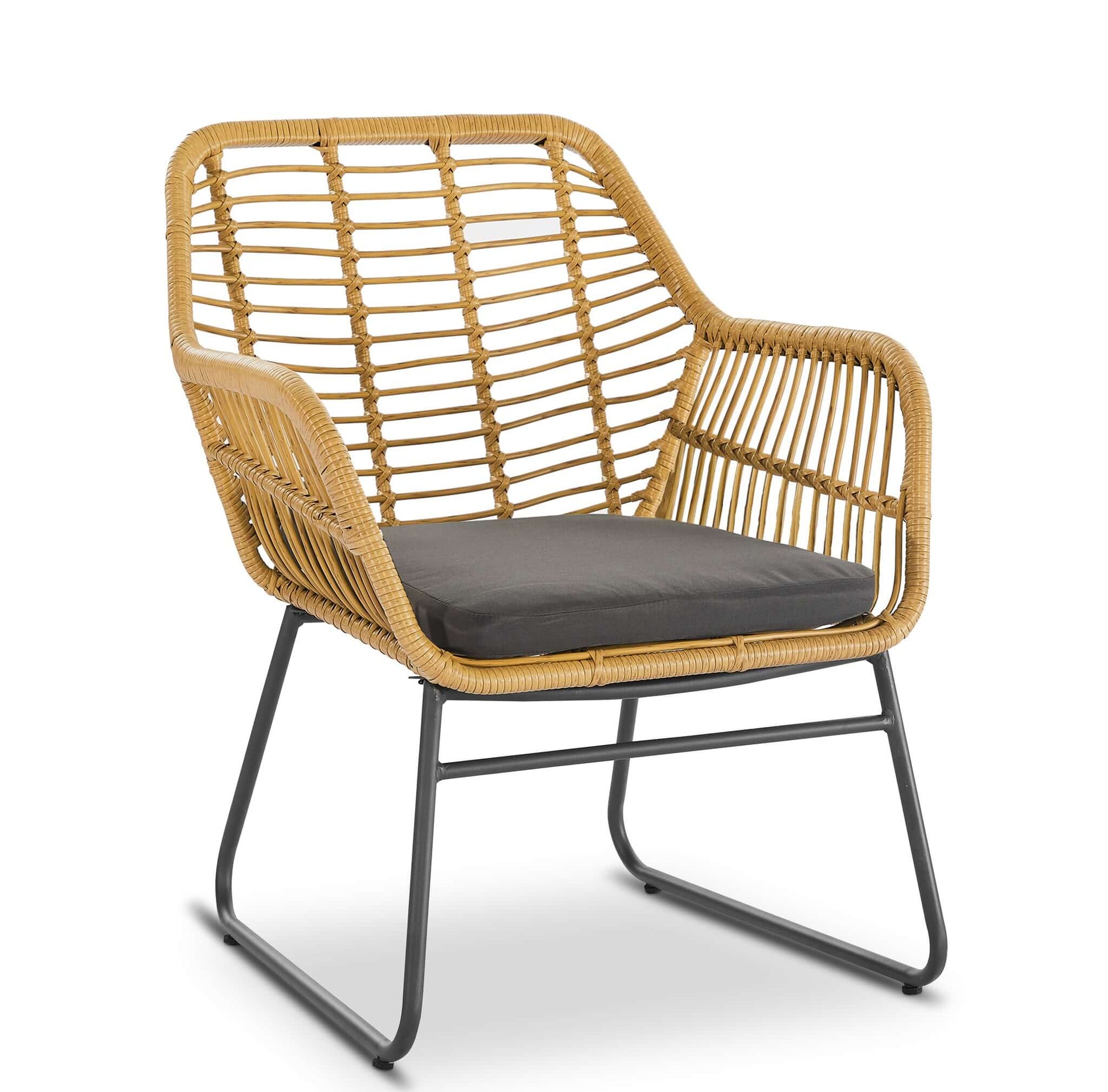 Florence Wicker PE Rattan Garden Outdoor Sofa, Table & Chairs 4 Piece Set Clearance