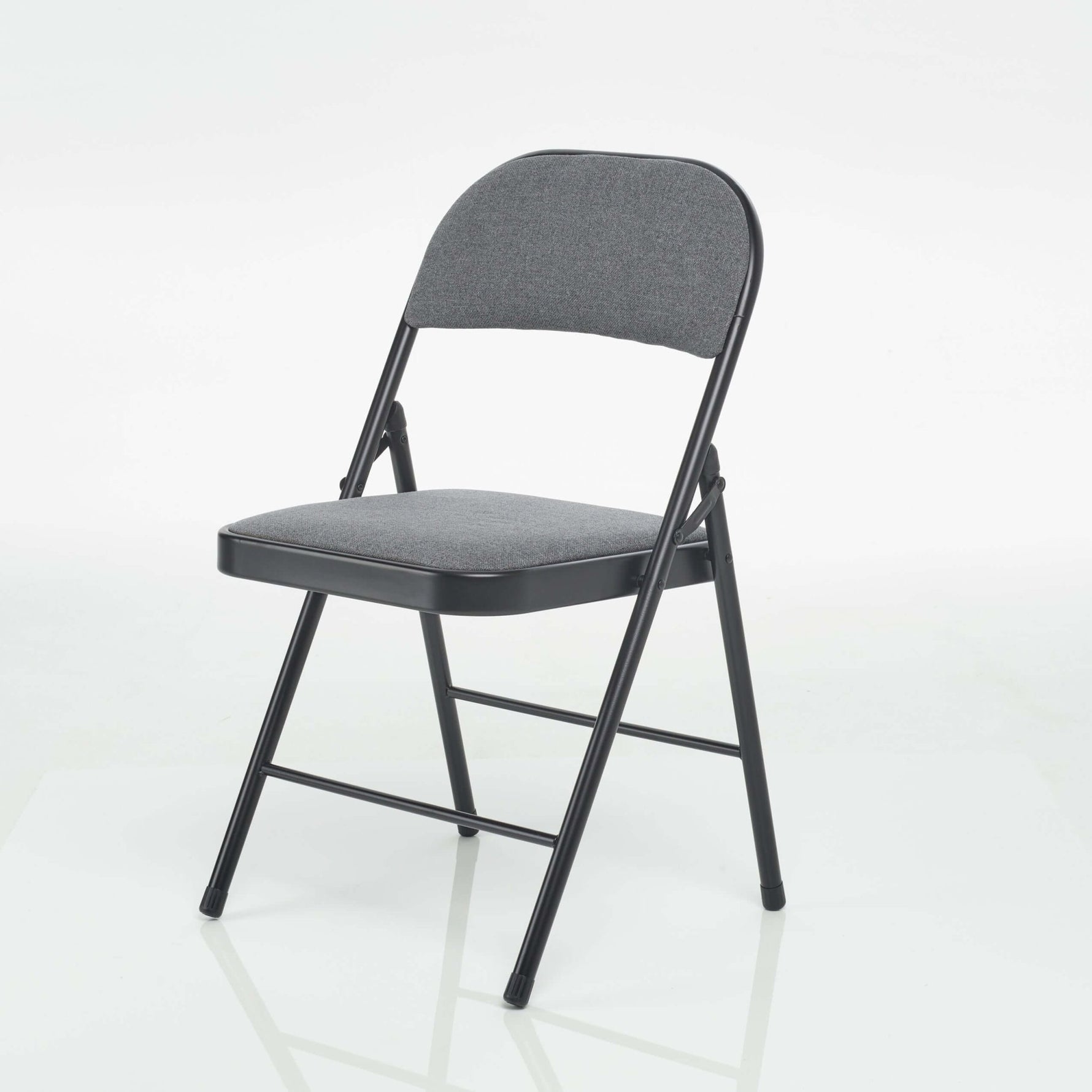 Folding Fabric Office Dining Chair - Grey - Bargainia.com - 5056150202929