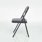 Folding Fabric Office Dining Chair - Grey - Bargainia.com - 5056150202929