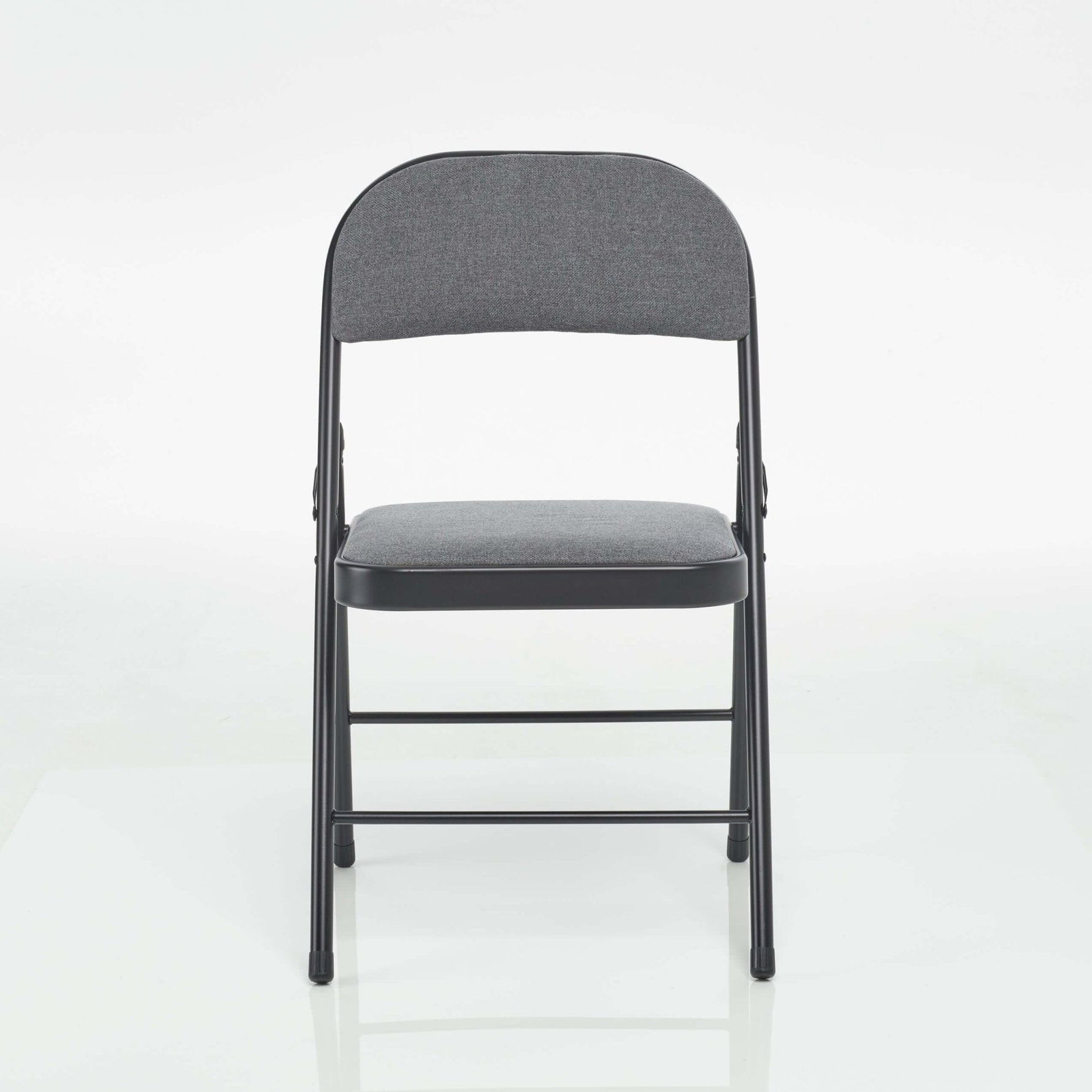 Folding Fabric Office Dining Chair - Grey - Bargainia.com - 5056150202929