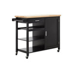 Frankfurt Black Kitchen Trolley - Bargainia.com - 5018705951706