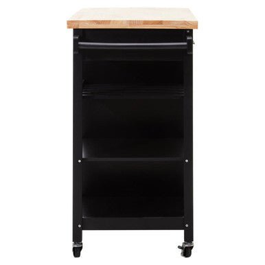 Frankfurt Black Kitchen Trolley - Bargainia.com - 5018705951706