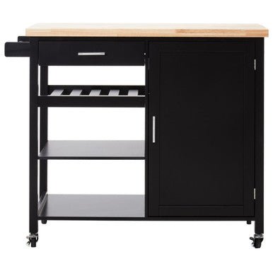 Frankfurt Black Kitchen Trolley - Bargainia.com - 5018705951706
