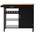 Frankfurt Black Kitchen Trolley - Bargainia.com - 5018705951706