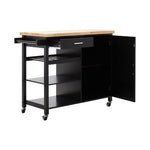 Frankfurt Black Kitchen Trolley - Bargainia.com - 5018705951706