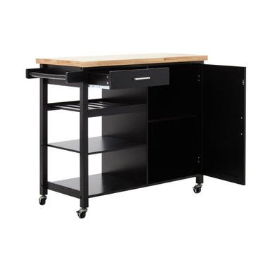 Frankfurt Black Kitchen Trolley - Bargainia.com - 5018705951706