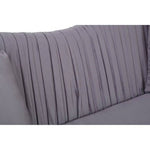Franza Grey 2 Seat Pleated Velvet Sofa - Bargainia.com - 